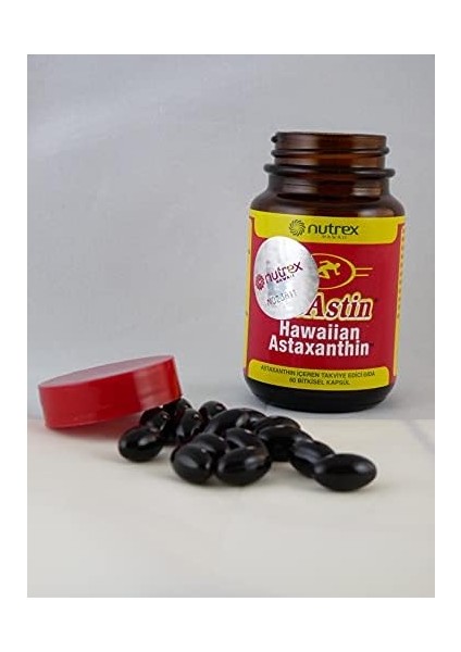 Bioastin/astin Hawaiian Astaxanthin - 4mg Astaksantin - Net:60 Bitkisel Kapsül (Cam Kavanoz) Hawaii'den Doğal Vegan Antioksidan TETT:16.11.2026 fiyatları