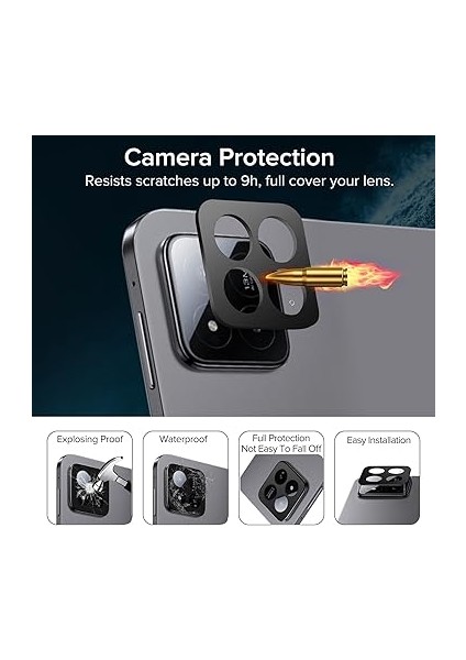 Xiaomi Pad 7 / Xiaomi Pad 7 Pro 11,2 Inç Için 2 Parça Temperli Cam Filmi, 2 Adet Kamera Filmi Ile, Çizilmez Ekran Koruyucu Film, Kabarcık Yok fırsatları