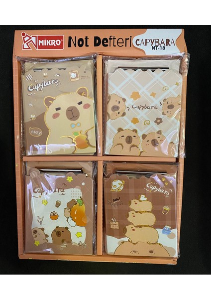Capybara Not Defteri 1 Adet Ister 3 Adet Ister 5 Adet Alabilirsiniz modelleri