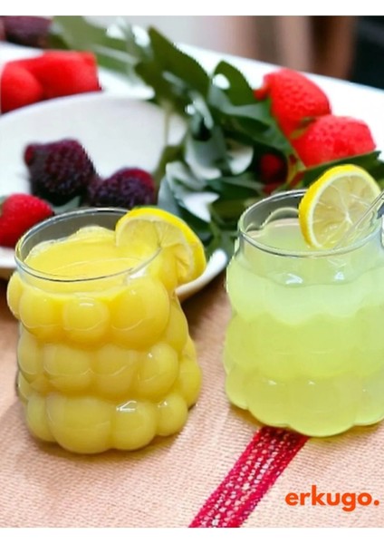 2 Adet Üzüm Borosilikat Cam Meşrubat Bardağı – Isıya Dayanıklı, Şeffaf ve Şık Tasarım modelleri