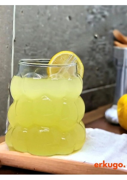 2 Adet Üzüm Borosilikat Cam Meşrubat Bardağı – Isıya Dayanıklı, Şeffaf ve Şık Tasarım