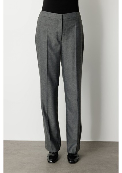 Kadın Cepsiz Boru Paça Pantolon 5051 Antrasit modelleri