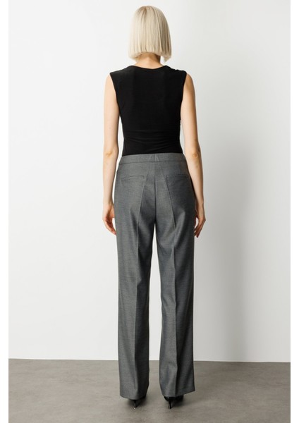 Kadın Cepsiz Boru Paça Pantolon 5051 Antrasit fırsatları