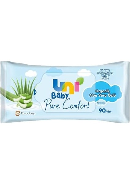 Uni Baby Pure Comfort Organik Aloe Vera Özlü Islak Mendil 12X90 1080 Yaprak modelleri