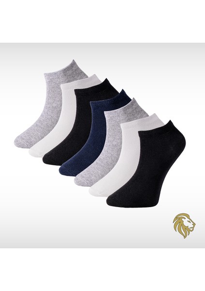 Erkek 7’li Pamuklu Penye Patik Çorap Kısa Terletmeyen F3180GXNS