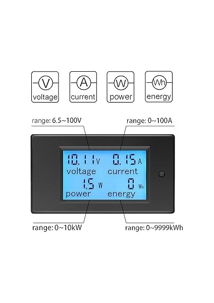 Ampermetre Gerilim Akım Ölçer Dc 6,5-100V 100A 50A Şönt Güç Test Cihazı Enerji Ölçer Dijital Voltmetre Voltmetre Voltmetre LCD Elektrik Ölçer Gerilim Ölçer Enerji Ölçer Güç Ölçer fiyatları