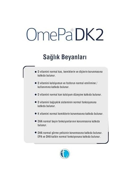Omepa Dk2 Omega 3 & Vitamin D & Menaq7 50 Yumuşak Kapsül