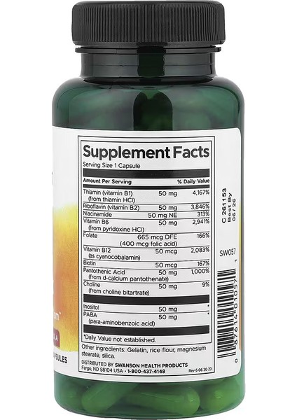 Balance B-50 Vitamin B Complex Energy And Metabolism 100 Caps fiyatları