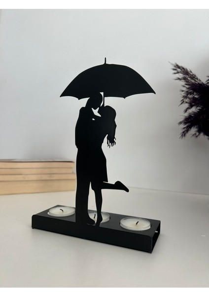 Romantik Sevgililer Temalı Dekoratif Metal Mumluk fiyatları