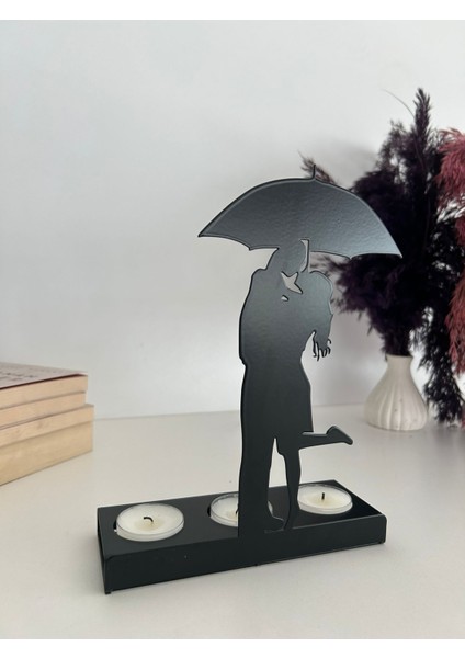 Romantik Sevgililer Temalı Dekoratif Metal Mumluk fırsatları