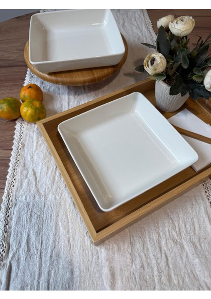 Bone Tan 19X19 cm Çukur Tabak