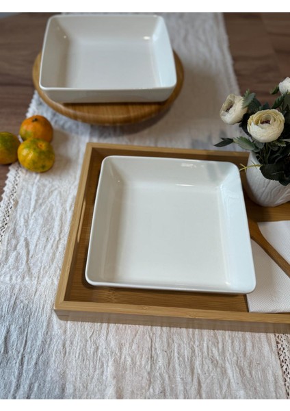 Bone Tan 19X19 cm Çukur Tabak modelleri