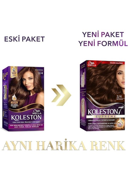 Koleston Supreme Saç Boyası 3/4 Koyu Kestane modelleri