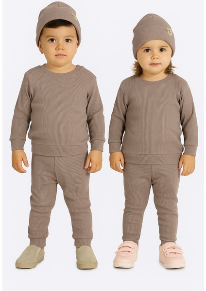 Unisex 3'lü Kaşkorse Bebe Takım