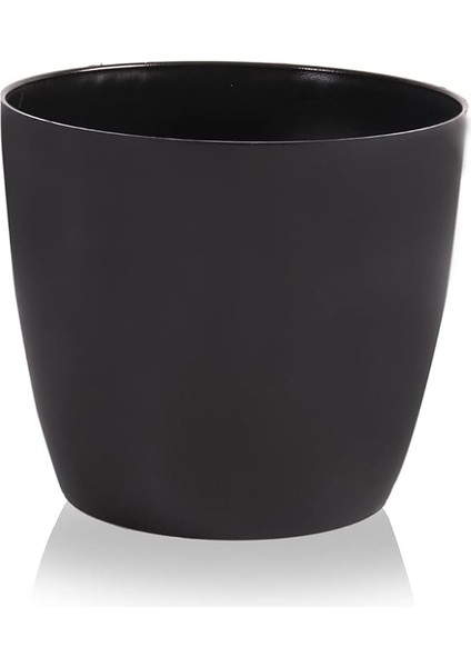 YK02 Yakut Saksı No:2 Drenaj Aparatı ile Birlikte 14CM, 1,9 Litre Siyah