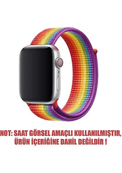 Series 2 42MM Için Hasırlı Kordon Woven Spor Ilmik Pride Edition modelleri