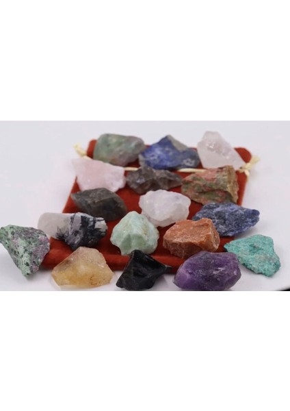 Ham Işlenmemiş 17’li Parça Doğal Taş Set