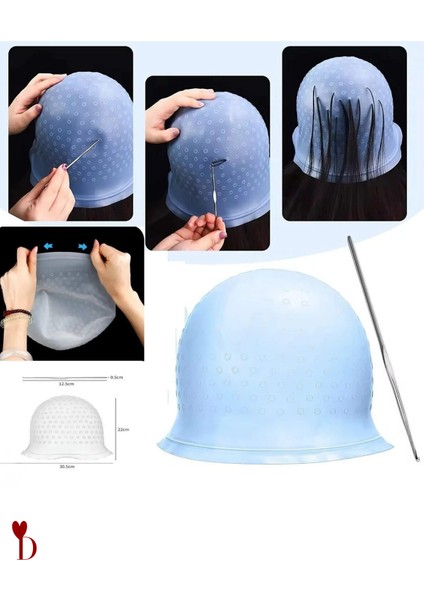 Silikon Röfle Bonesi Delikli Saç Boyama Metal Tığ