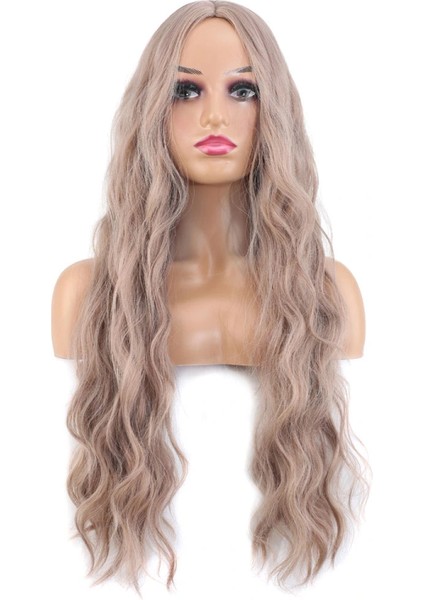 Uzun Su Dalgası Fiber Sentetik Peruk - Küllü Bebek Sarı fiyatları