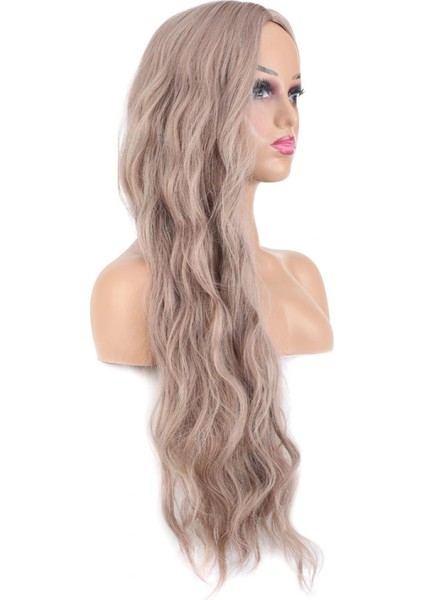Uzun Su Dalgası Fiber Sentetik Peruk - Küllü Bebek Sarı modelleri