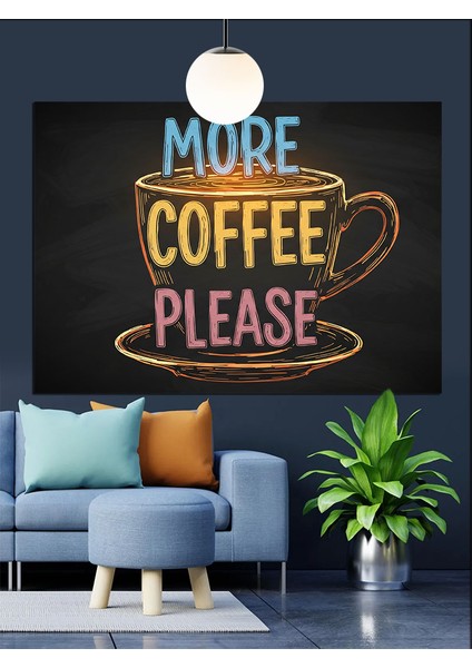 Kahve Fincanında Eğlenceli Yazı Dekoratif Kanvas - Mdf Ahşap Tablo modelleri