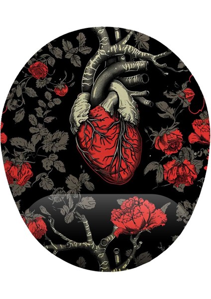 Fikirler Anatomik Kalp Bilek Destekli Mouse Pad