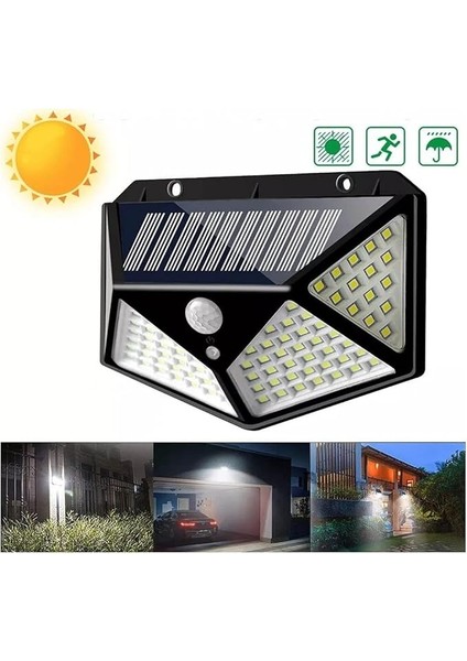 4 Adet Solar Güneş Enerjili Hareket Sensörlü 4 Taraflı Bahçe Garaj Ev Aydınlatma Lambası fırsatları