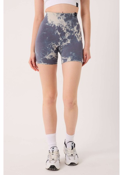 Spor Şort Batik Desenli Dikişsiz Esnek ve Toparlayıcı Push Up Kısa Şort fiyatları