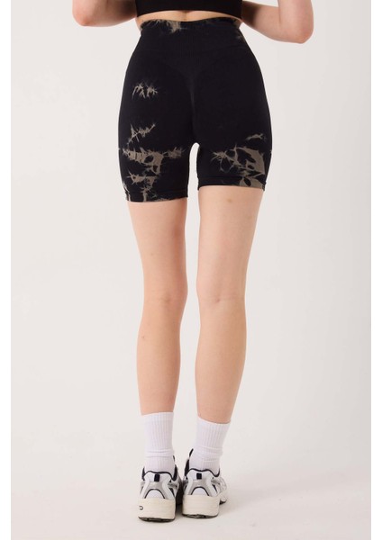 Spor Şort Batik Desenli Dikişsiz Esnek ve Toparlayıcı Push Up Kısa Şort modelleri