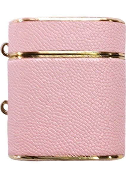 1/2 Nesil ile Uyumlu Içi Silikon Deri Zincirli Lüks Kılıf - Şık ve Zarif Tasarım, Tam Koruma ve Taşıma (Pembe)