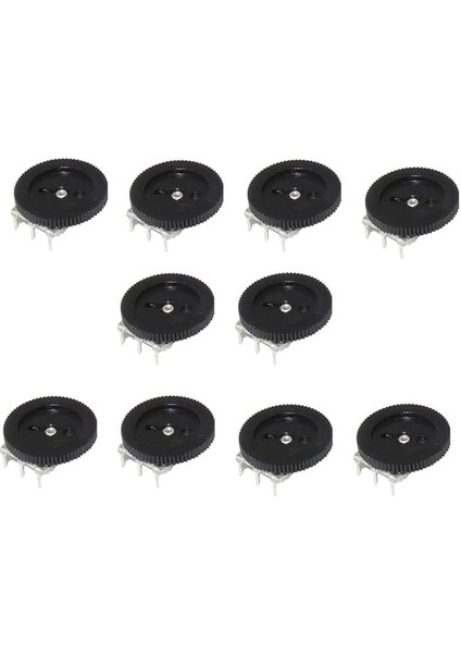 Sun 10PCS Single Dial Double Dial 50K 10K 1k 20K 2k 5k 100K B103 16X2MM Volume Gear Potentiometer (3PIN,B103(10K))