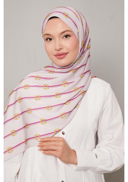 Lila Çizgili Halka Desen Club Şal fiyatları