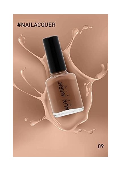 Alıx Avıen Nude Oje 09 - Yüksek Pigmentli Uzun Süreli Kalıcılık Hızlı Kuruma - Nail Lacquer 09 modelleri