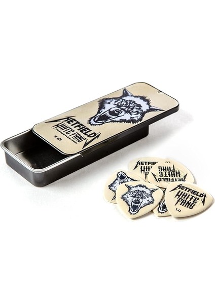 Dunlop Hetfield'ın Beyaz Dişi Özel 1.0mm Akış Gitar Seçim Kalay (PH122T100)