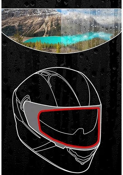 Sis ve Yağmur Için Motosiklet Kaskı Buğu Önleyici Film, Şeffaf ve Su Geçirmez, Kolay Uygulama, Kask Kalkanı Koruyucu, Yüksek Görüş Netliği, Dayanıklı ve Uzun Ömürlü Tasarım fiyatları