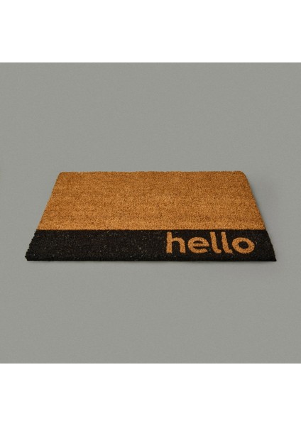 Home Bordürlü Hello Kapı Önü Paspası - Bej - 35X60 cm modelleri