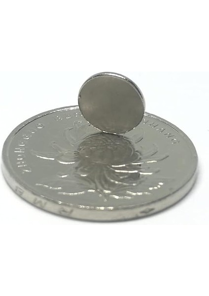 Adet 9x1,5 mm Yuvarlak Güçlü Neodyum Mıknatıs (Çap 9mm Kalınlık 1,5mm)