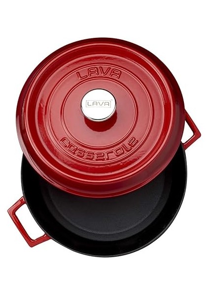 Döküm Yuvarlak Tencere, Trendy, 28 Cm, 6.71 L Hacim, Kırmızı modelleri