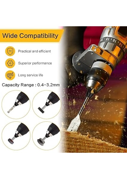2 Adet 4486 Çok Chuck Dremel Için 0.4-3.2mm Çok Hızlı Değişim Anahtarsız Chuck Yedek Aksesuarları Dremel 4486 Döner Araçları 4000 3000 395 8200 7700 indirimleri