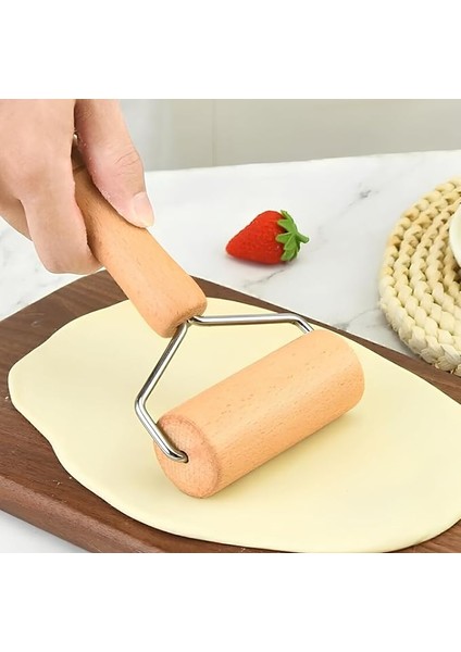 Doğal Bambu Hamur Açma Silindiri Hamur Açma Aparatı Oklava Merdane Pizza Makarna