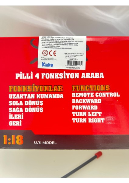 Full Fonksiyon Uzaktan Kumandalı Pilli Yarış Arabası 30X10 cm [mavi-Kırmızı -Sarı] Renkleri Mevcut indirimleri