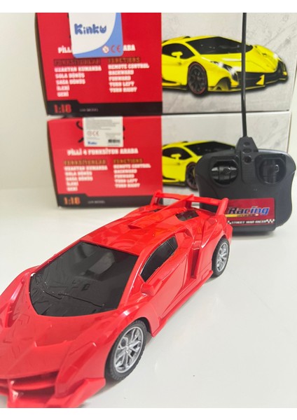 Full Fonksiyon Uzaktan Kumandalı Pilli Yarış Arabası 30X10 cm [mavi-Kırmızı -Sarı] Renkleri Mevcut