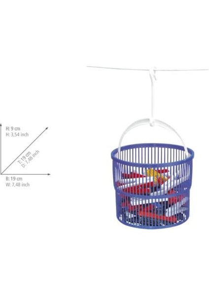 30 Mandallı Çamaşır Mandalı Sepet Mavi fiyatları