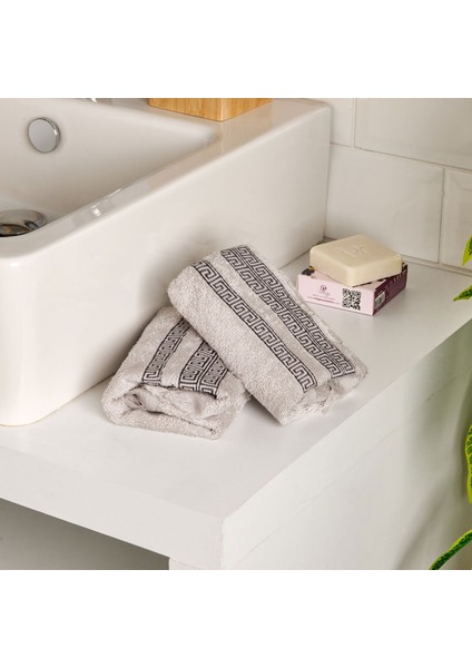 Soft Moneo 2'li Havlu Seti - Antrasit - 30X30 cm