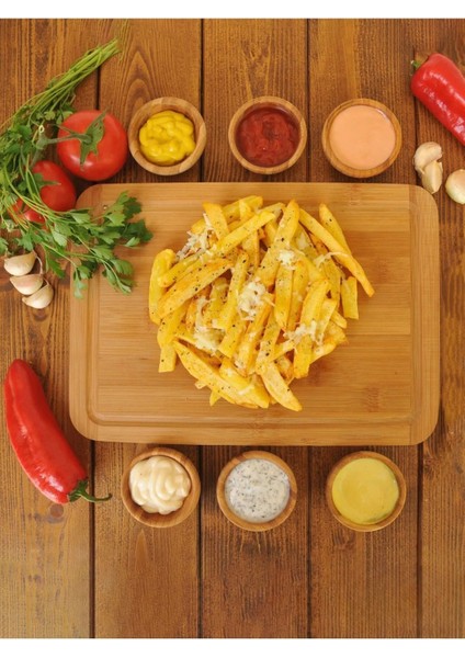 (6’lı Bambu Çerezlik Seti – Doğal, Şık ve Dayanıklı Sunum Kaseleri 6 x 6 x 3 Cm)