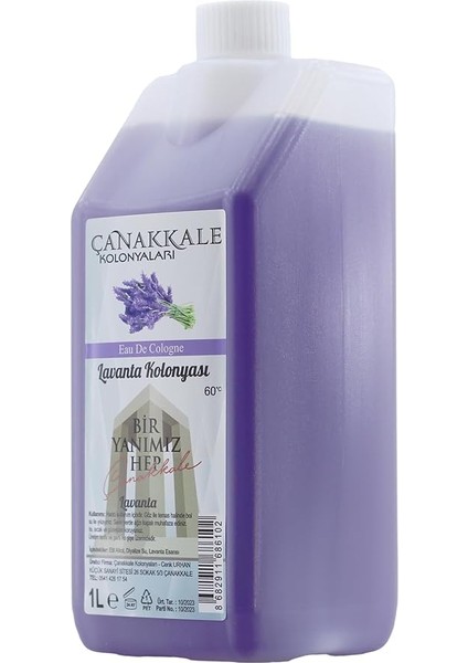 Kolonyaları Lavanta Kolonyası -1 Litre - (Bidon) Korumalı Kapak - Yeni Model