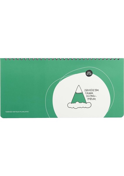 Hisli Şeyler 13X27 Spiralli, Haftalık - Zirvedeyim Duymuyorum, Yeşil