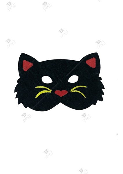 Kedi Temalı Kaliteli Keçe Hayvan Figürlü Maske