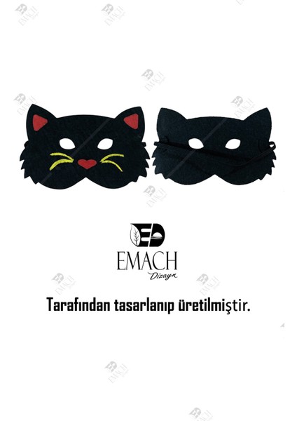 Kedi Temalı Kaliteli Keçe Hayvan Figürlü Maske indirimleri