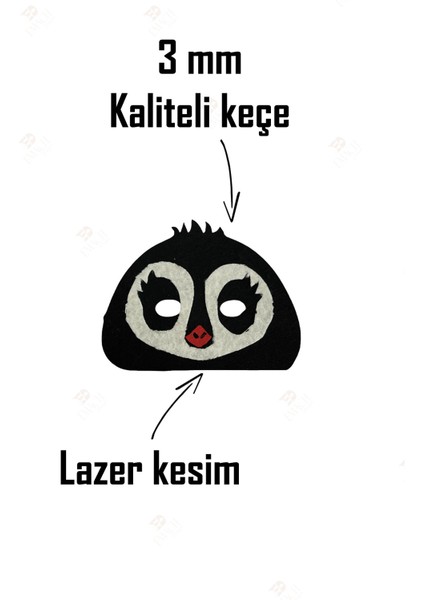 Penguen Kaliteli Keçe Hayvan Figürlü Maske fiyatları